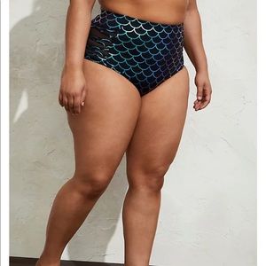 NWT: torrid BLACK MERMIAD HIGH WAIST LATTICE SWIM BOTTOM size 3